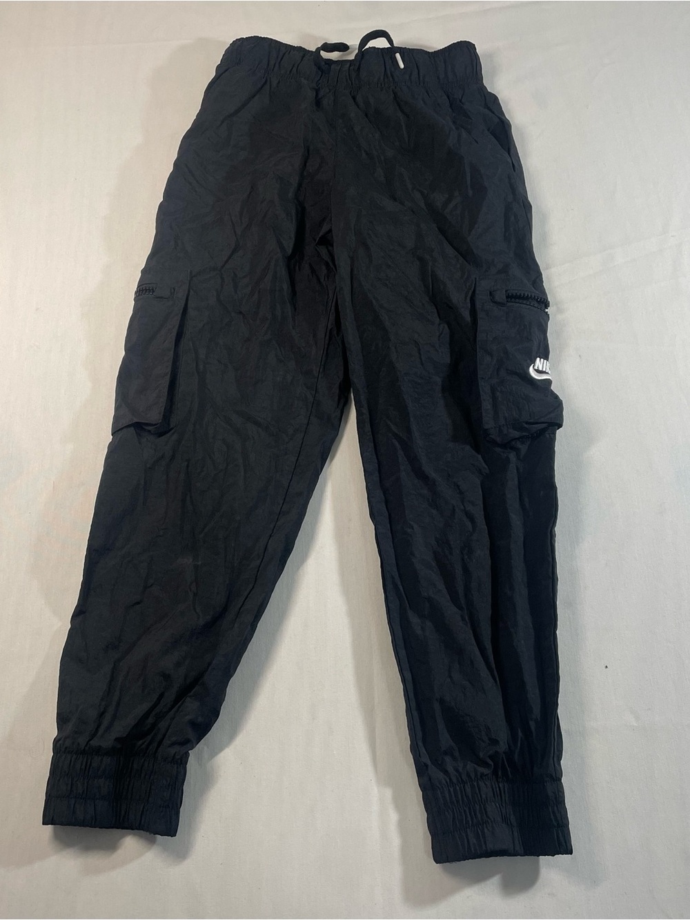 Nike Black Kids Cargo Joggers with Elastic Cuffs